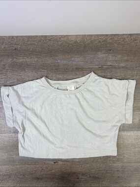 Bloom + Pop Boxy Cropped T-Shirt 100% Cotton Short Sleeve Size M